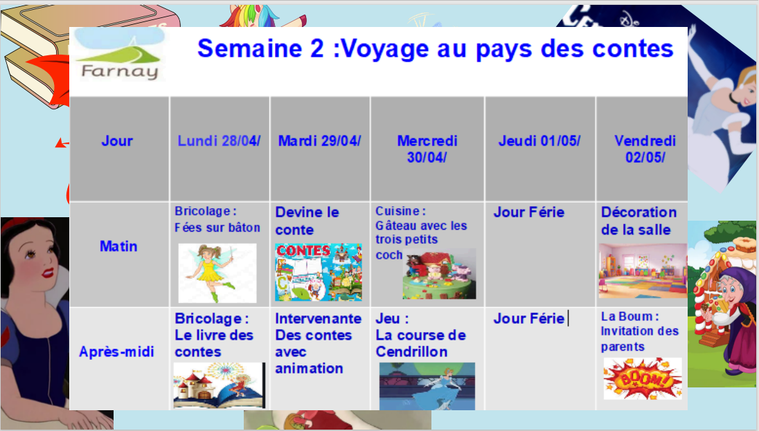 2ème semaine les contes